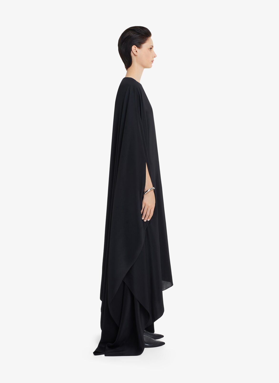 JAPANESE SILK CAFTAN DRESS ALAÏA BLACK JAPANESE SILK CAFTAN DRESS